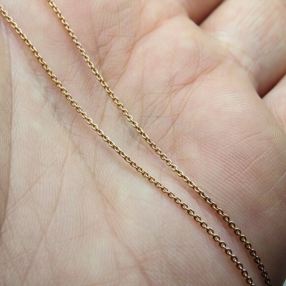 14k Rose Gold *925 Sterling Silver Chain Necklace - Picture 1 of 3